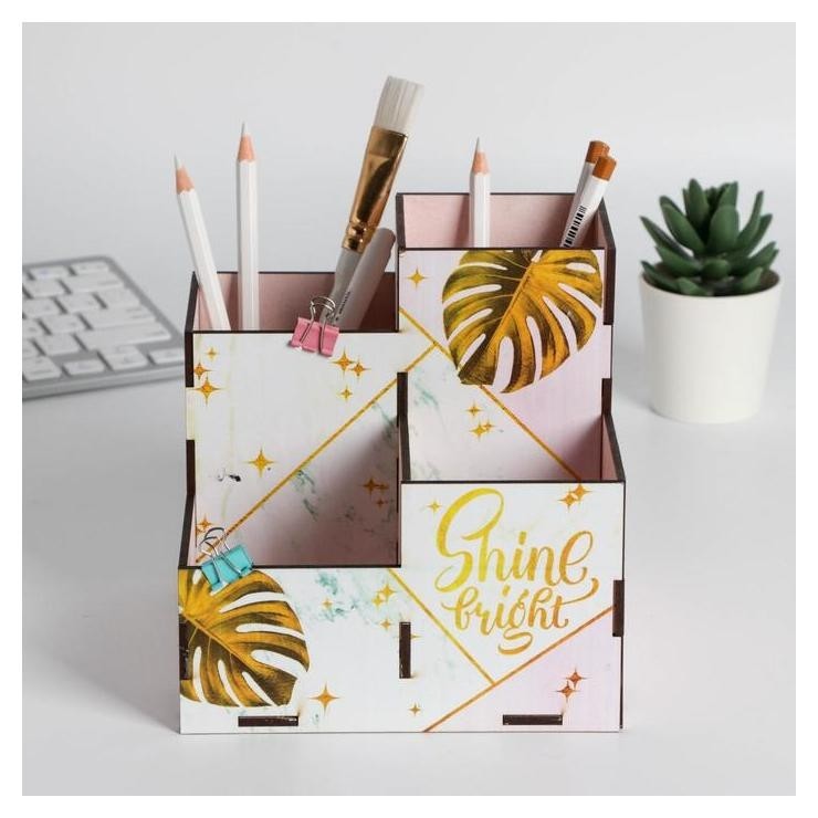 

Органайзер для карандашей «Мрамор», 15 х 15 х 15 см