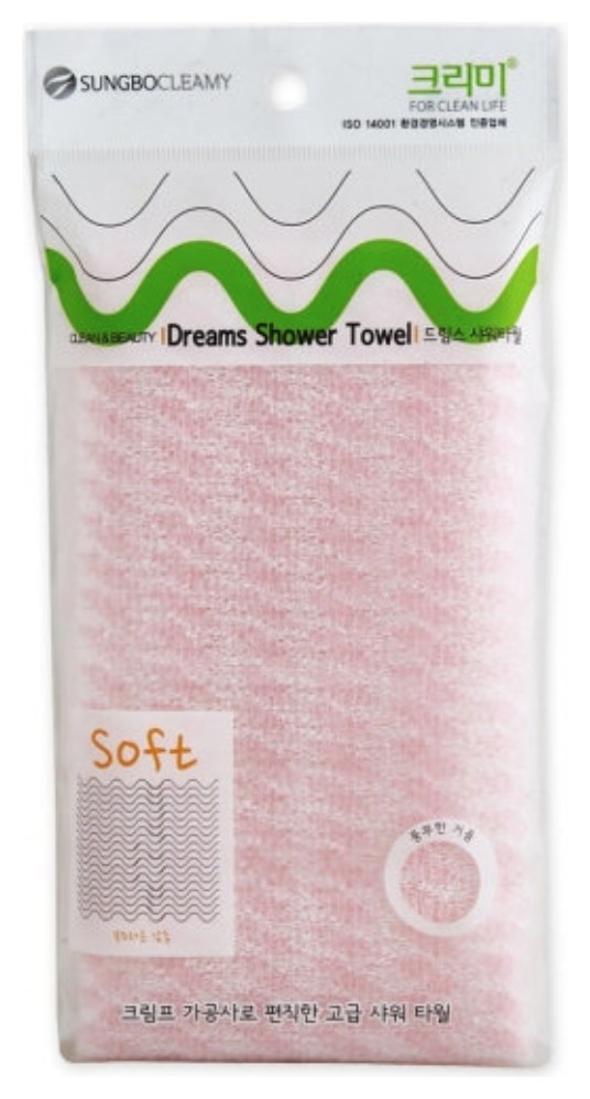 Мочалка для душа нейлон средней жесткости №011 Shower Towel Dreams 28 х 90