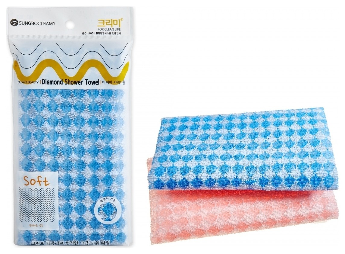 

Мочалка для душа нейлон средней жесткости №153 Shower Towel Diamond 28 х 90