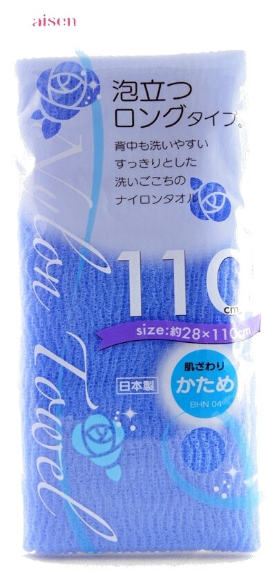 Массажная мочалка средней жесткости, удлиненная 28х110см  AISEN