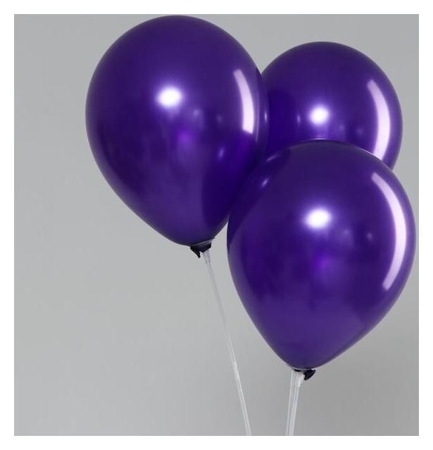 Шар латексный 12", перламутровый, набор 50 шт, цвет фиолетовый  Дон Баллон