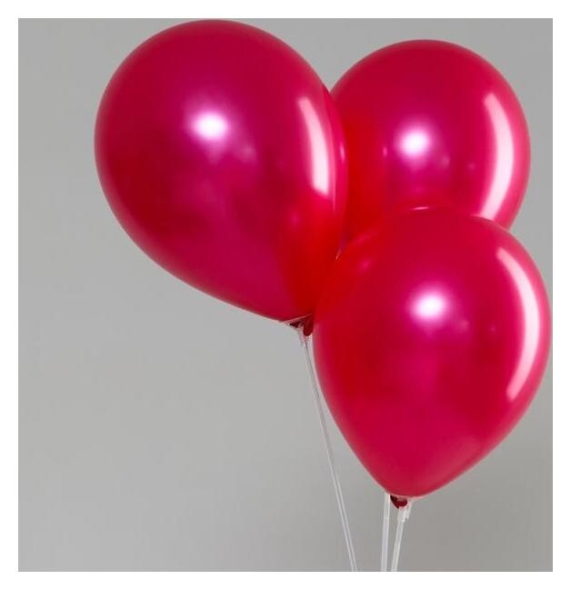 Шар латексный 12", перламутровый, набор 5 шт, цвет фуксия  Дон Баллон