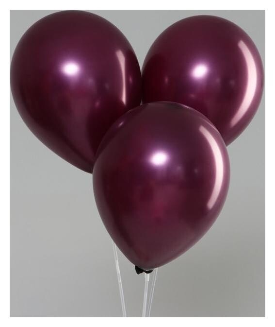 Шар латексный 12", перламутровый, набор 5 шт, цвет бургундия  Дон Баллон