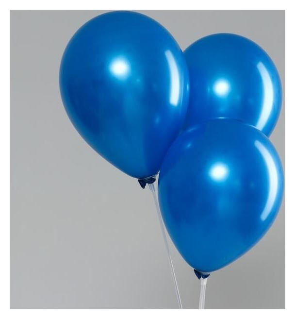 Шар латексный 10", перламутровый, набор 100 шт, цвет синий  Дон Баллон