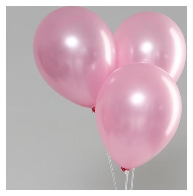 Шар латексный 10", перламутровый, набор 100 шт, цвет розовый  Дон Баллон