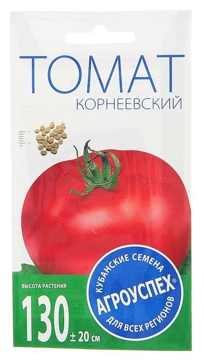 

Семена томат "Корнеевский", средний, розовый, высокорослый, 0,1 гр, Красный