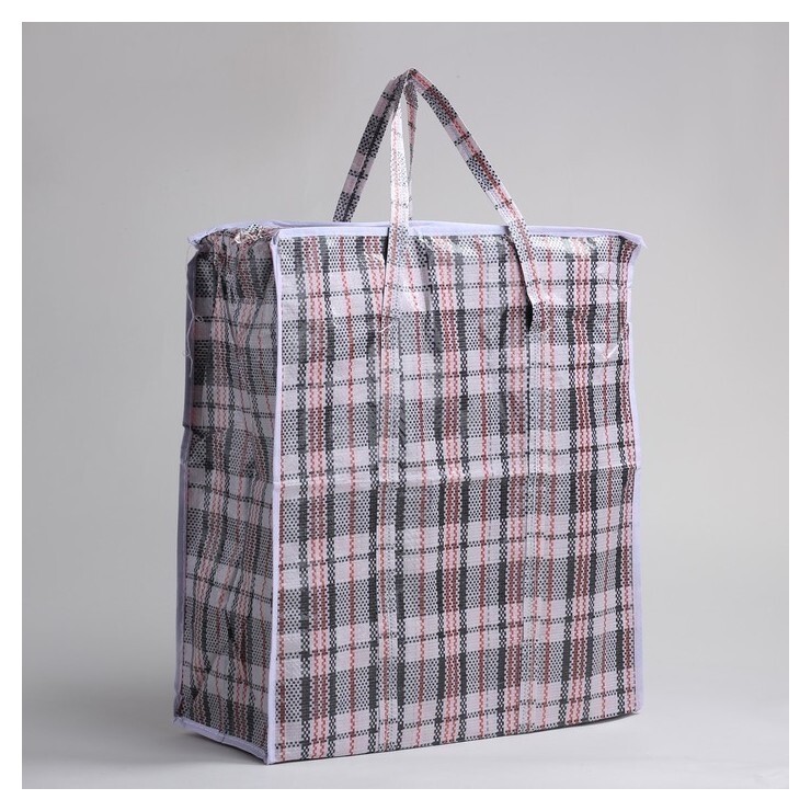 Сумка хозяйственная, черно-белая  