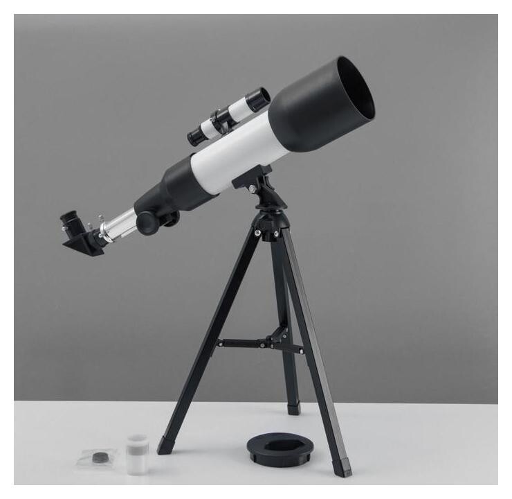 Телескоп настольный 90 кратного увеличения, бело-черный корпус 
