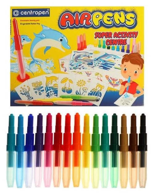 

Фломастеры-блопены 15 цветов, Centropen 1500/15 Airpens Super Activity