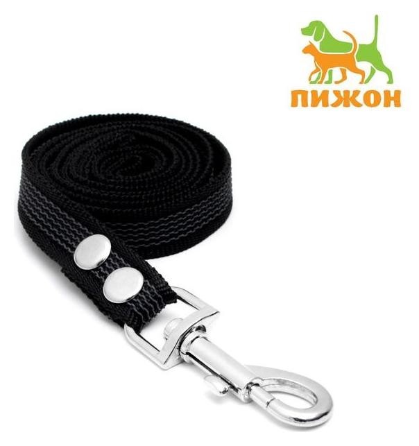 

Поводок капроновый с латексной нитью, 1,2 м х 2 см, чёрный