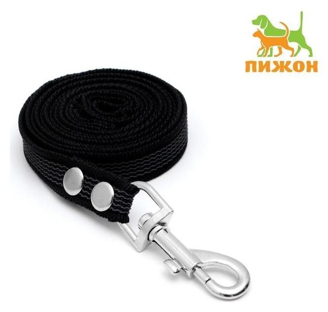 

Поводок капроновый с латексной нитью, 2 м х 2 см, чёрный
