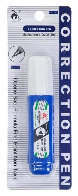 

Корректор-карандаш 12мл металл наконечник на основе растворителя на блистере