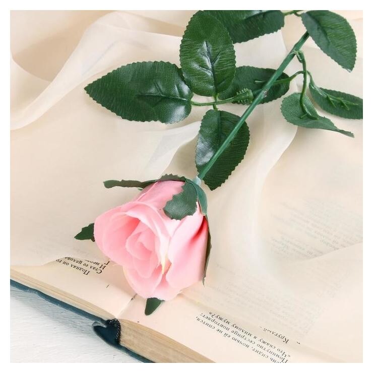 Цветы искусственные (Стебель-пластик,бутон-ткань) роза D-5 отзывы