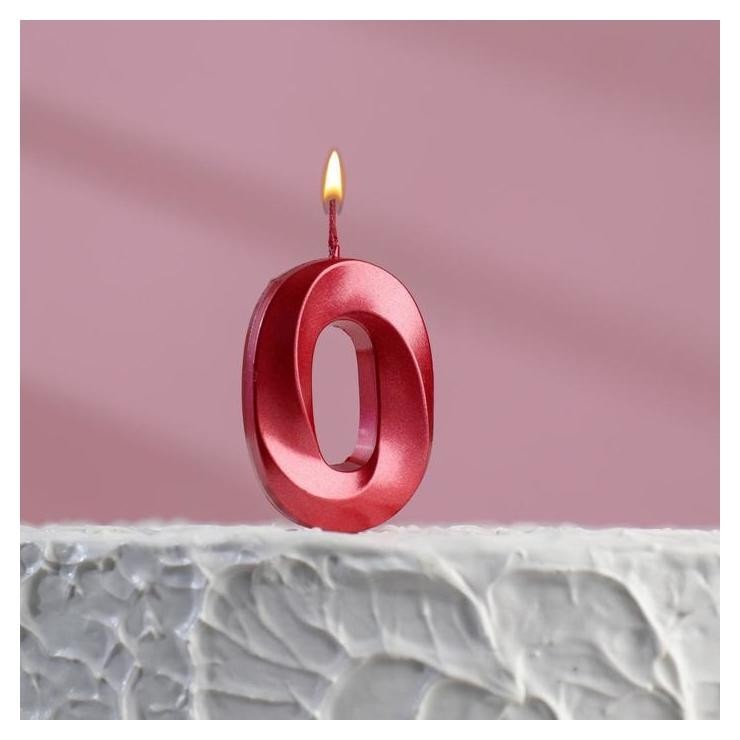 

Свеча в торт на шпажке «‎грань», цифра "0", 5 х 3.5 см