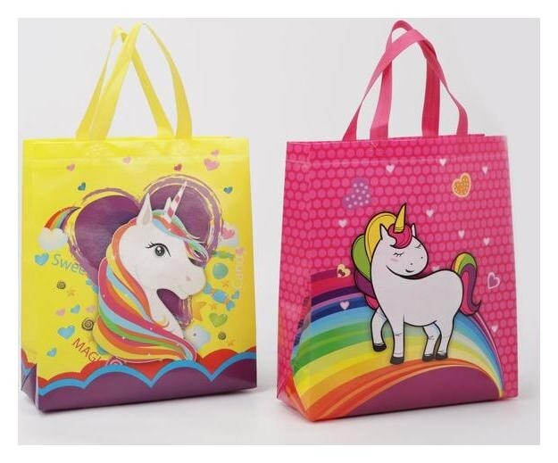 Сумка хозяйственная с отделом без молнии, Единорог  