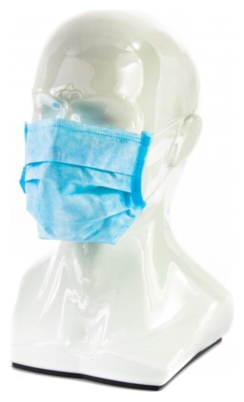 Маска лицевая трехслойная, 50 шт россия  Russia