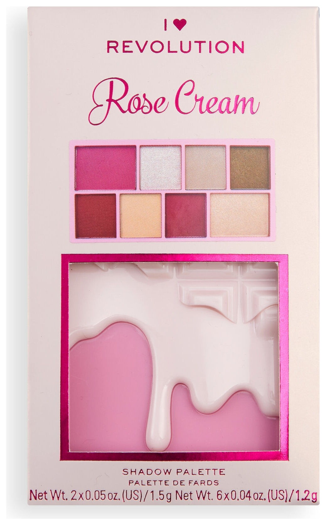 Палетка теней для век Mini Rose Cream Chocolate Eyeshadow Palette  I Heart Revolution
