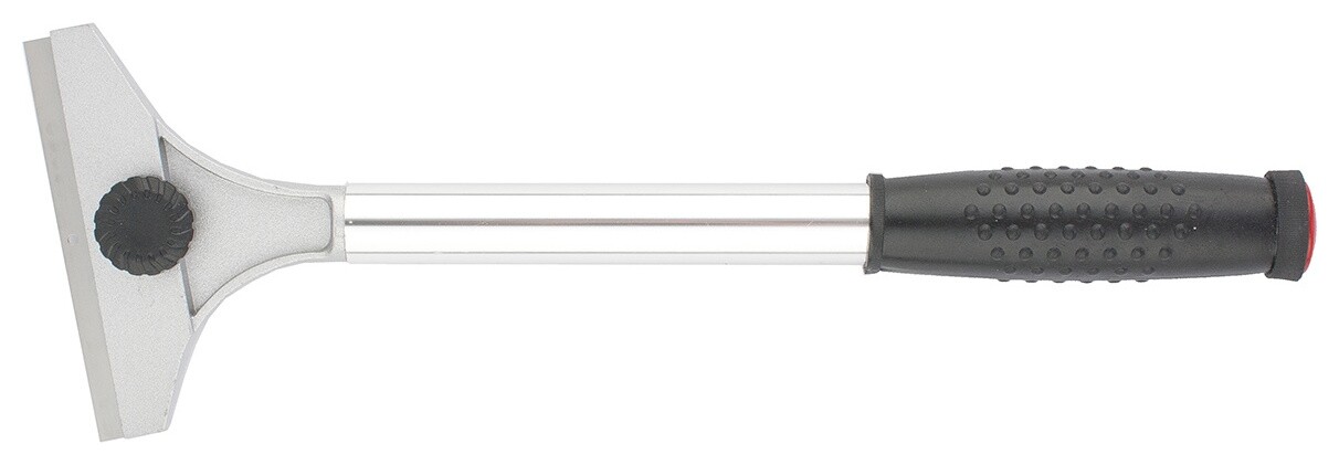 Скребок, 100 мм, фиксированное лезвие, удлиненная металлическая обрезиненная ручка Matrix (Матрикс)