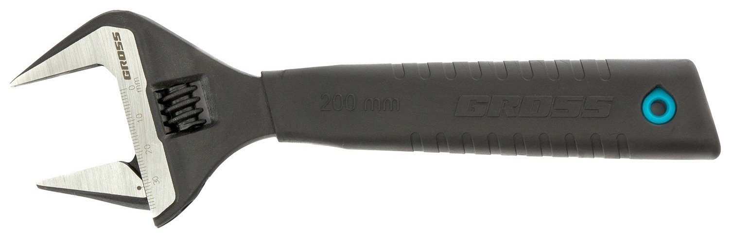 Ключ разводной, 200 мм, Crv, тонкие губки, защитные насадки