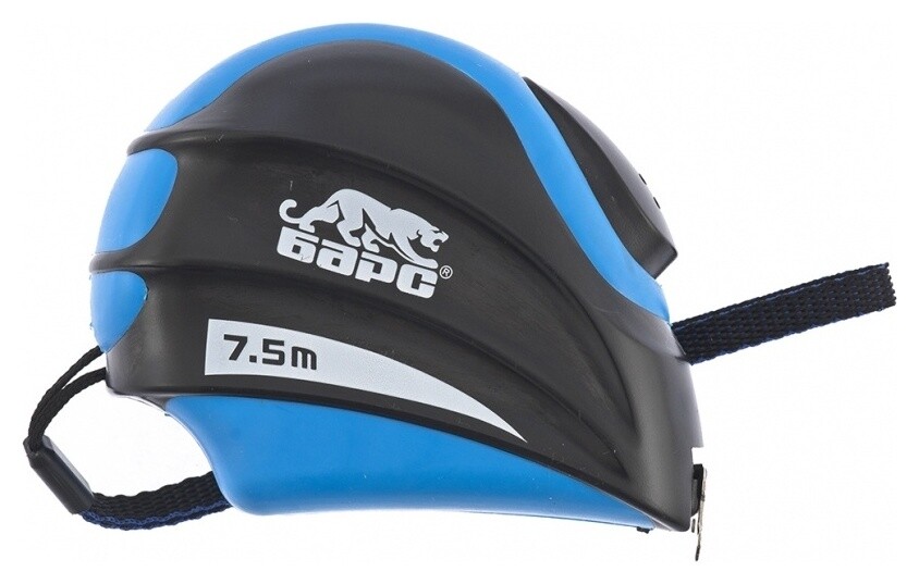 Рулетка полимер, 7.5 м х 25 мм, автоматическая фиксация, эргономичная форма  Барс