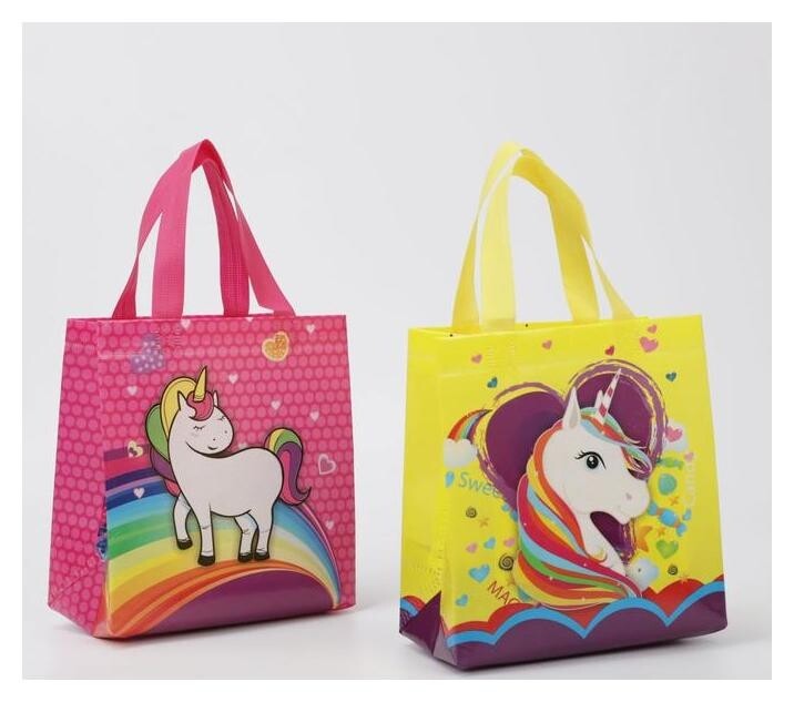 Сумка хозяйственная, отдел без молнии, Единорог  