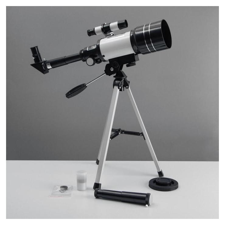 Телескоп настольный 150 кратного увеличения, бело-черный корпус  