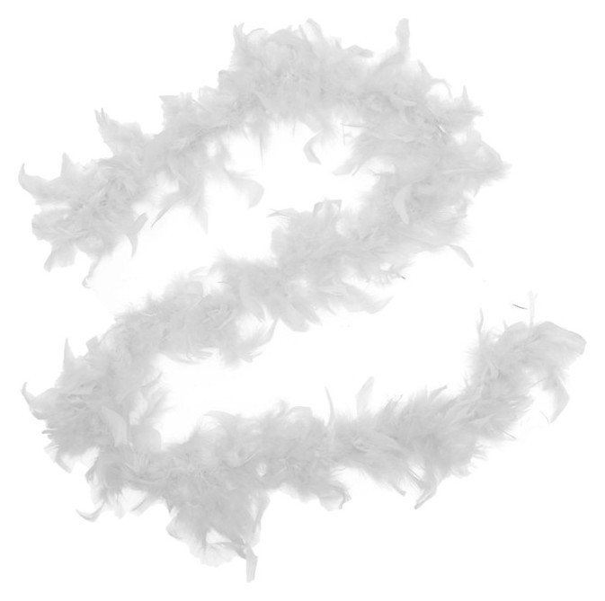 Карнавальный шарф-перо, 180 см, цвет белый