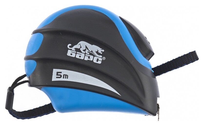 Рулетка полимер, 5 м х 19 мм, автоматическая фиксация, эргономичная форма  Барс