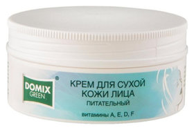 Крем для сухой кожи лица питательный с витаминами А,Е,Д,F Domix Green Professional