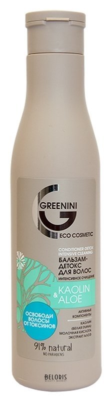 Бальзам-детокс для волос Интенсивное очищение Greenini Kaolin&Aloe