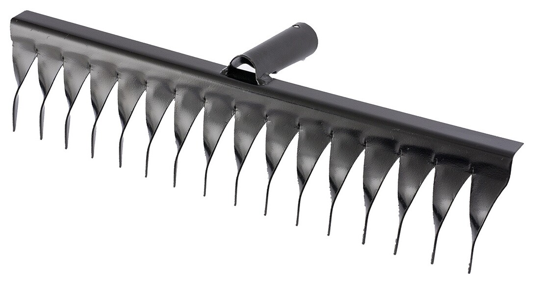 Грабли стальные, 420 мм, 16 витых зубьев, без черенка  Сибртех