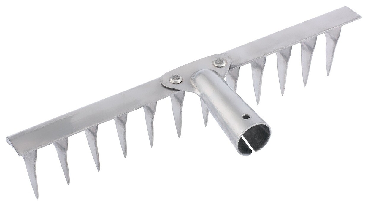 Грабли, нержавеющая сталь, 290 мм, 12 витых зубьев, без черенка  Сибртех