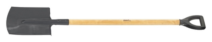 Лопата прямоугольная, 208 х 300 х 1340 мм, деревянный лакированный черенок