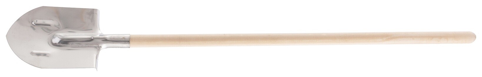Лопата штыковая, нержавеющая сталь, 200 х 265 х 1385 мм, ребра жесткости, деревянный черенок Сибртех