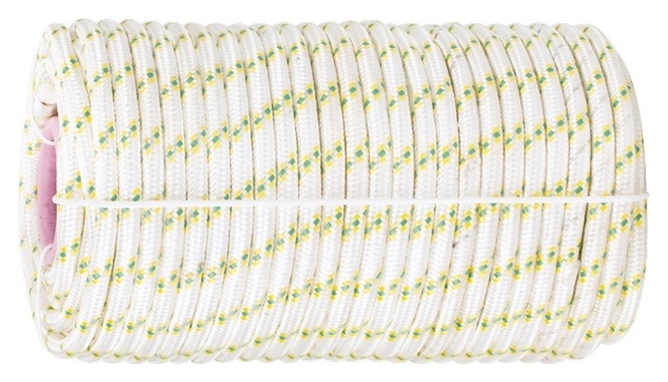 Фал плетёный капроновый с сердечником, 6 мм, L 100 м, 16-прядный