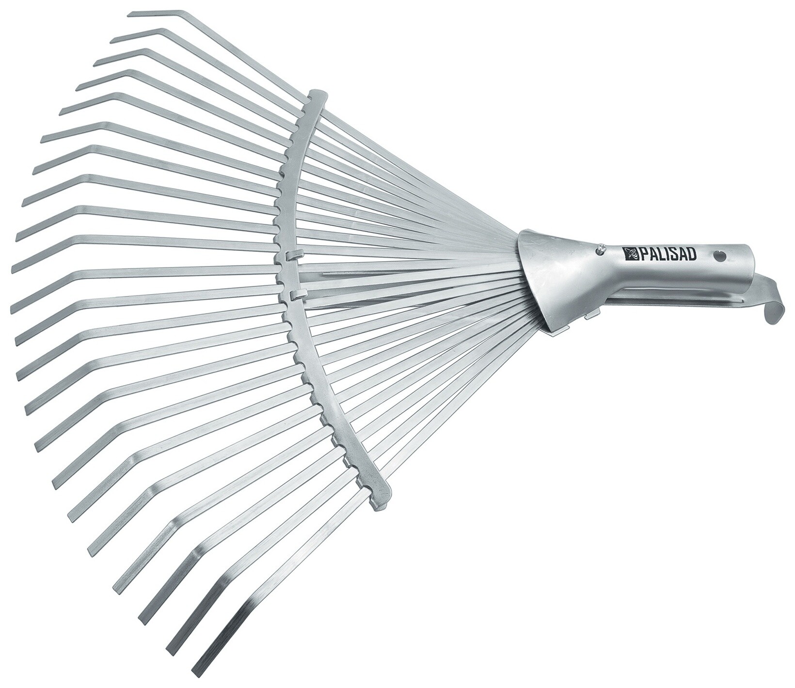 Грабли веерные стальные, 300 - 480 мм, 22 плоских зуба, оцинкованные,раздвижные, без черенка  Palisad