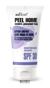 Крем-экран для лица и шеи Комплексная защита SPF 30 Peel Home Белита - Витекс Peel Home
