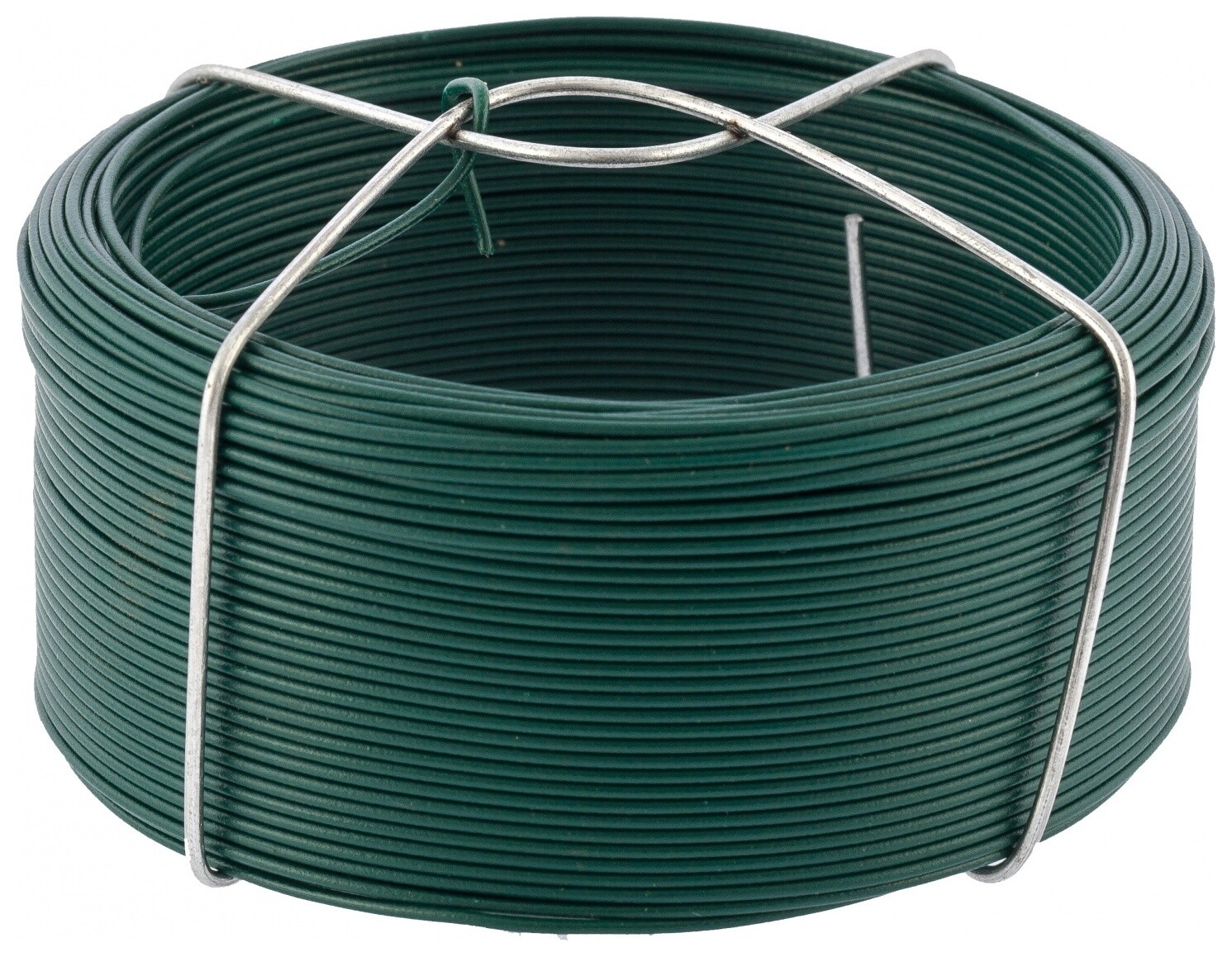 Проволока с ПВХ покрытием, зеленая 1.2 мм, длина 50 м Сибртех
