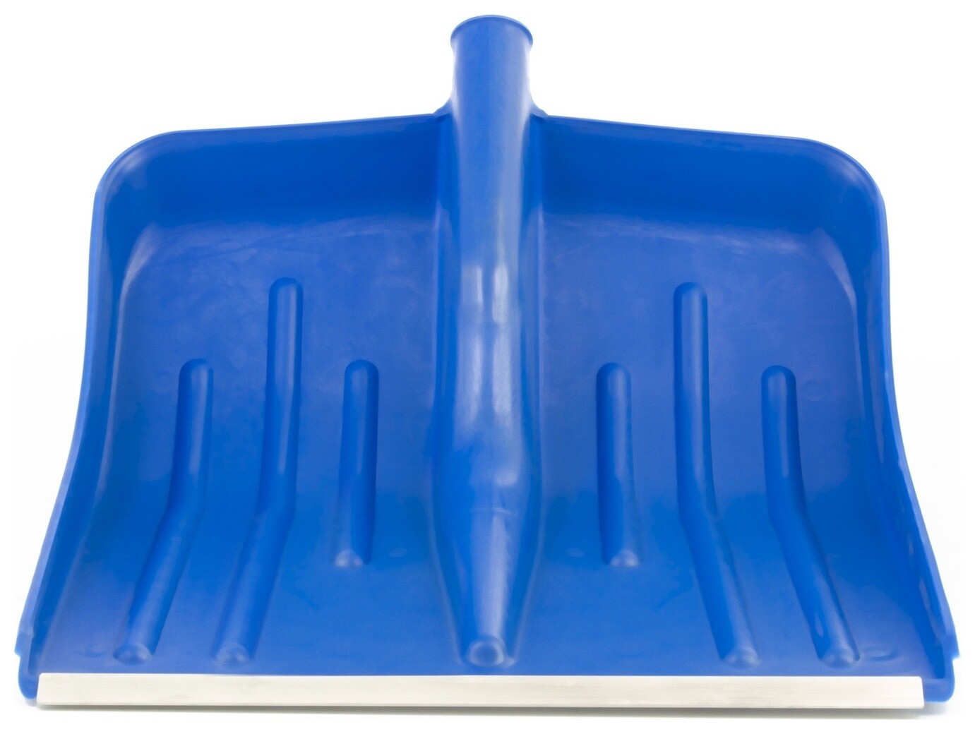 Лопата для уборки снега пластиковая, синяя, 420 х 425 мм, без черенка Сибртех