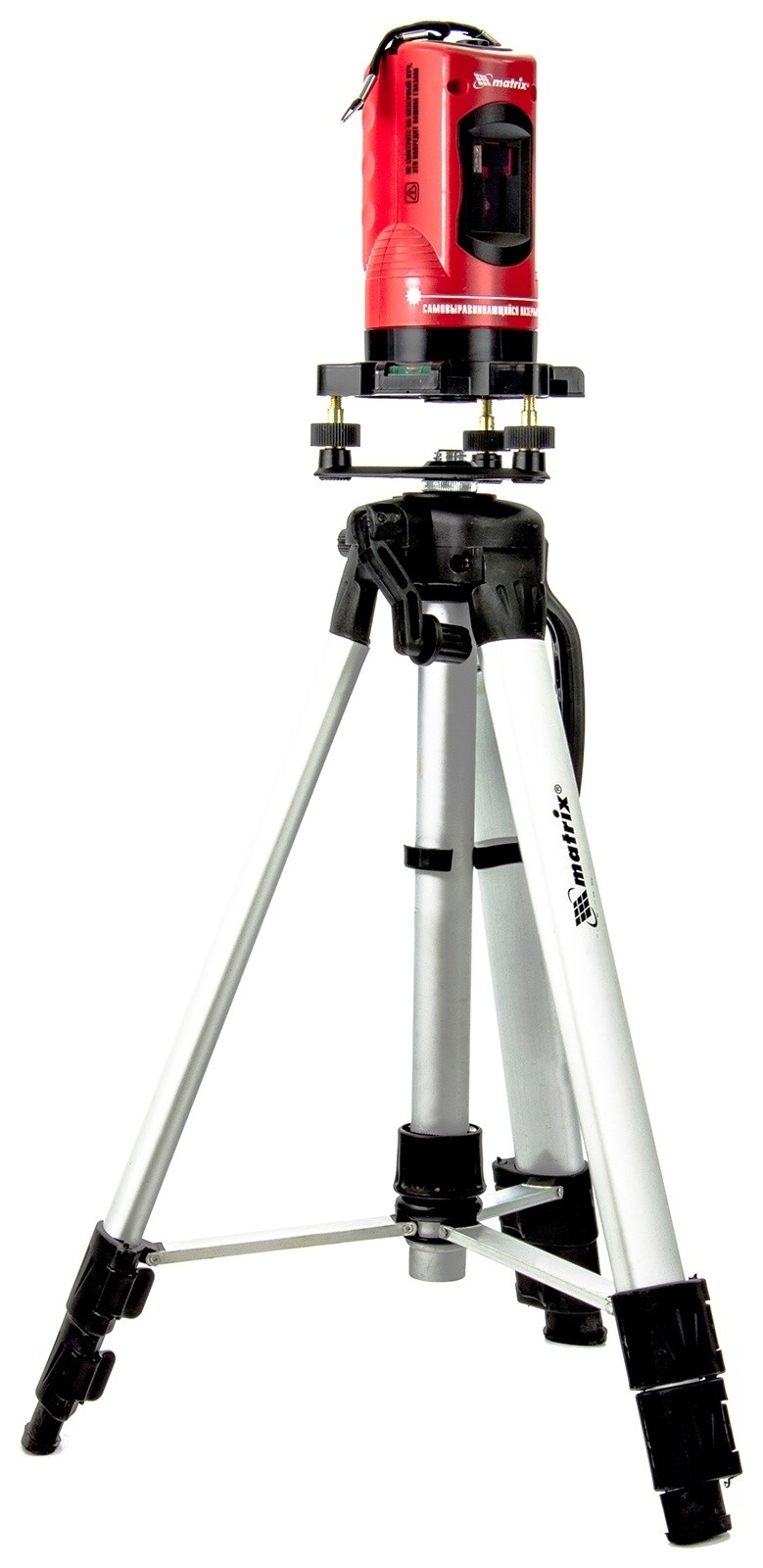 Уровень лазерный самовыравнивающийся, 150 мм, штатив 1150 мм, набор в пластиковом кейсе  Matrix (Матрикс)