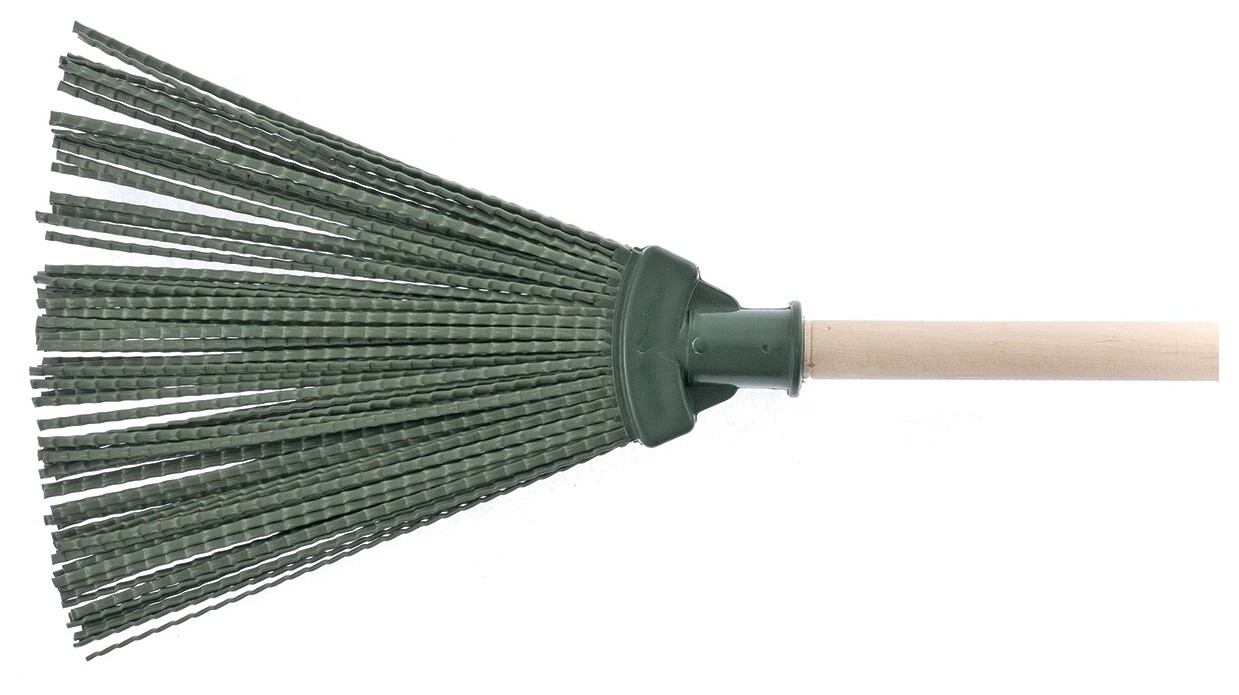 Метла полипропиленовая, 295 х 255 х 1490 мм, веерная, деревянный черенок  Сибртех