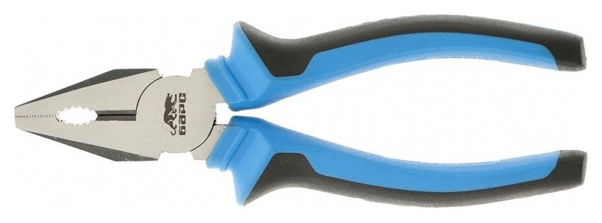 Плоскогубцы комбинированные 180 мм, хром-ванадий, двухкомпонентные рукоятки  Барс
