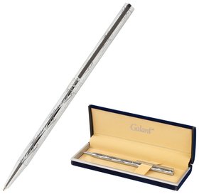 Ручка подарочная шариковая Galant "Astron Silver", корпус серебристый, детали хром, узел 0,7 мм, синяя, 143527 Galant