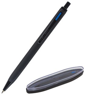 Ручка подарочная шариковая Brauberg "Nota", синяя, корпус черный, трехгранная, линия письма 0,5 мм, 143488 Brauberg