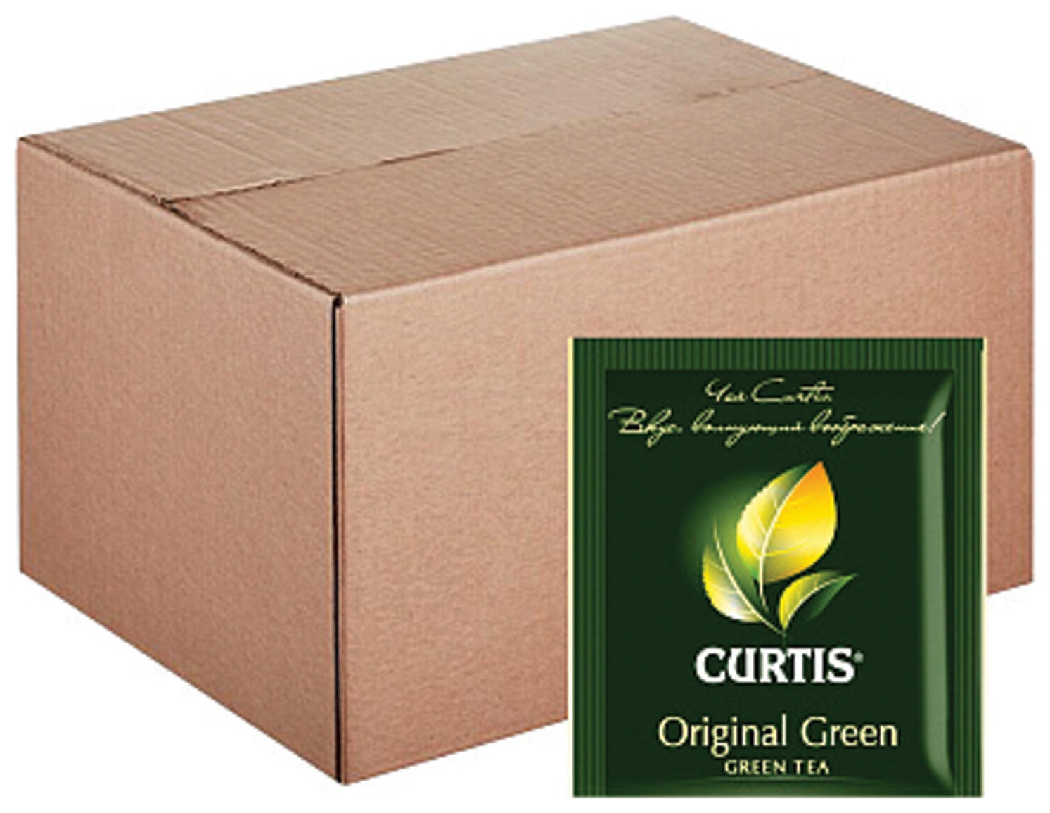Чай Curtis "Original Green", зеленый, 200 пакетиков в конвертах по 2 г, 510917