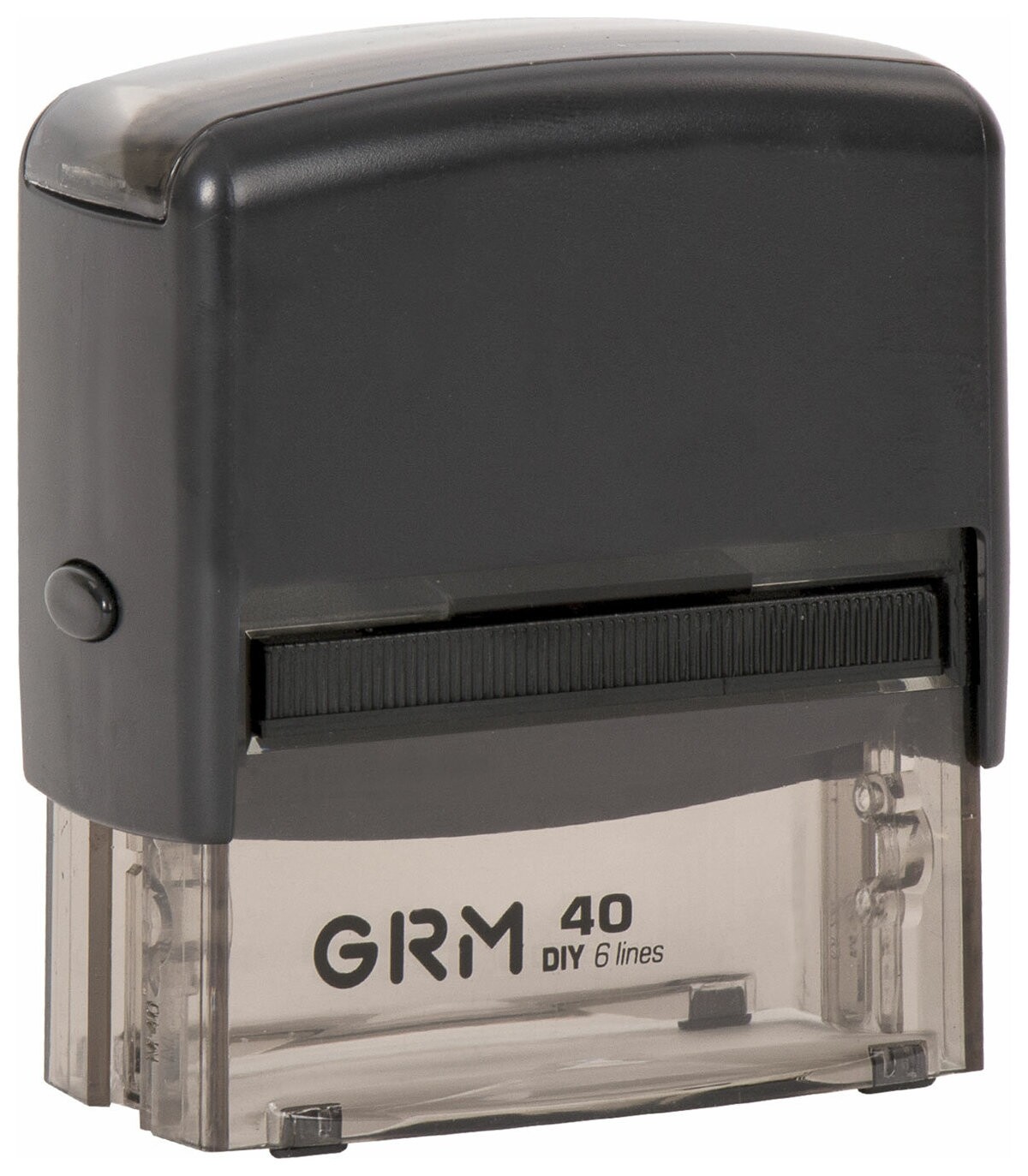 Штамп самонаборный 6-строчный, оттиск 59х23 мм, синий без рамки, GRM 40, касса В комплекте, 116000045  Grm