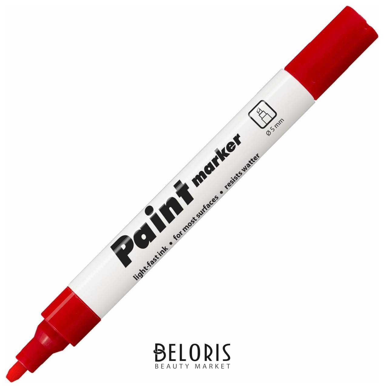 Маркер-краска лаковый (Paint Marker) красный Centropen, скошенный наконечник, 1-5 мм, 9100, 5 9100 9904 Centropen