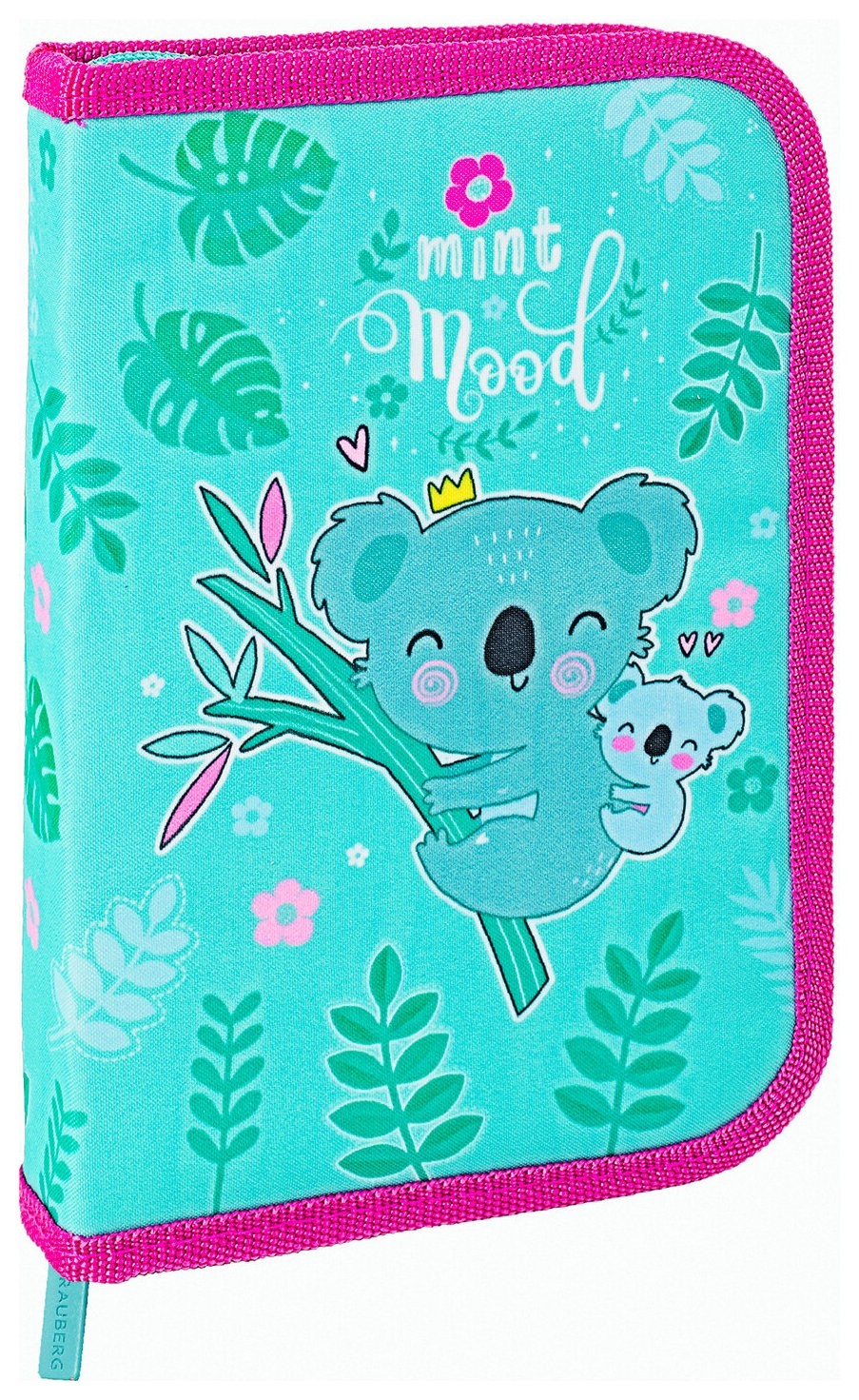 

Пенал Brauberg, 1 отделение, 1 откидная планка, полиэстер, 21х14 см, "Koala", 270307