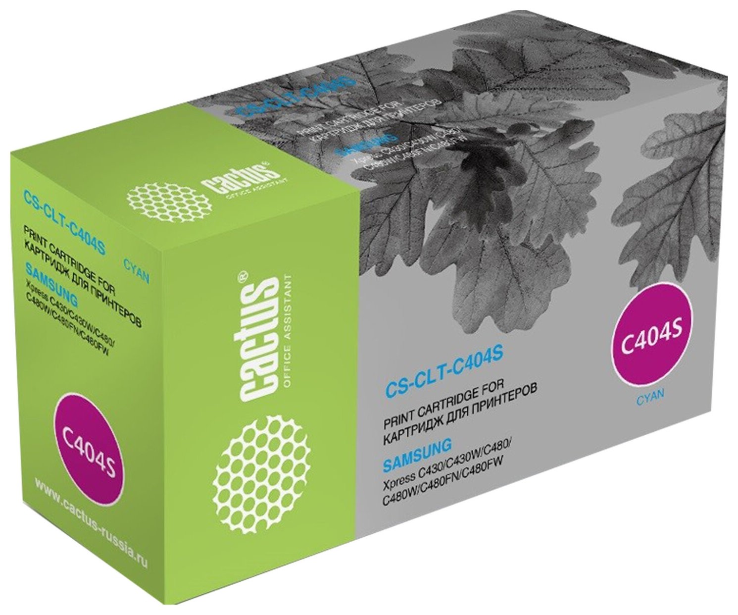 

Картридж лазерный Cactus (Cs-clt-c404s) для Samsung Sl-c430/c430w/c480/c480w, голубой, ресурс 1000 страниц