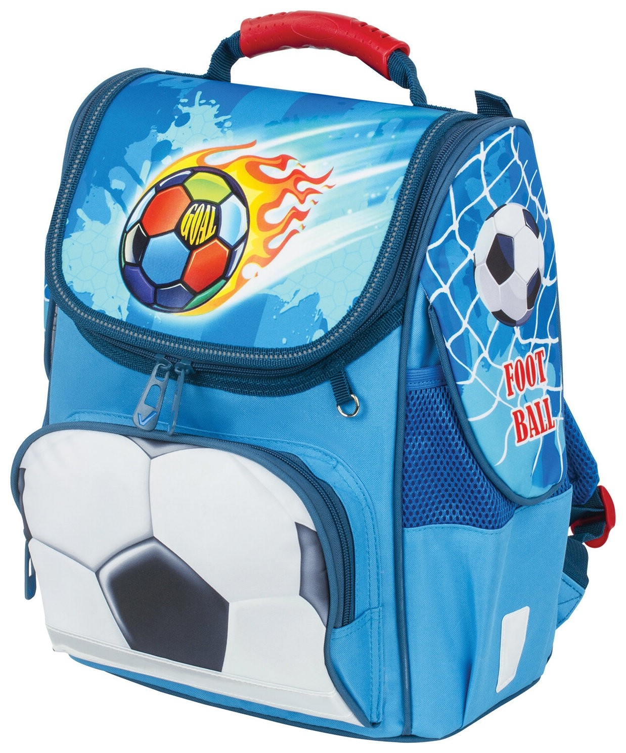 

Ранец Brauberg Style C эргономичной спинкой, "Goal", , 229927, Голубой